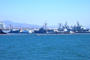 Photo of shaips in San Diego Harbor